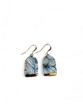 Archway Earrings - Black Wave + Gold