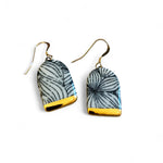 Archway Earrings - Black Wave + Gold