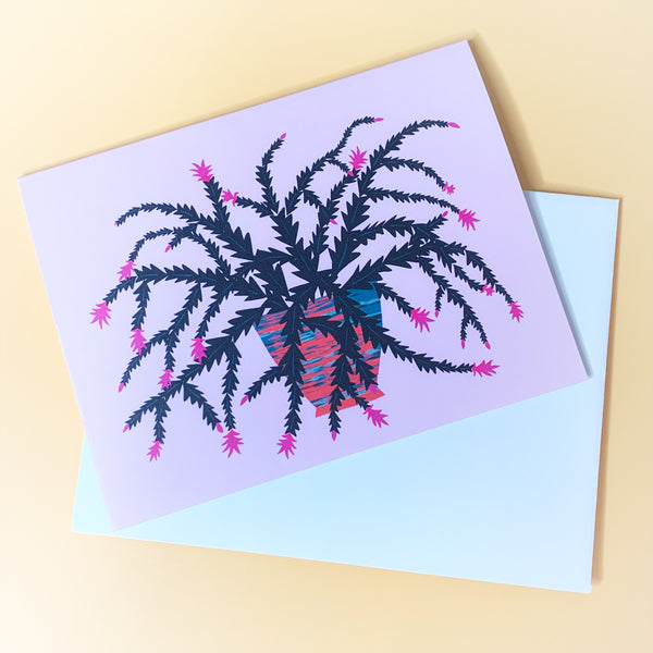 Card - Pink Christmas Cactus