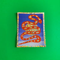 Sticker - Red Snake (Glitter)
