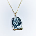 Archway Necklace - Black Waves + Gold