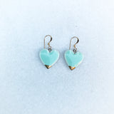 Heart Earrings - Aqua