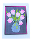 Risograph Print - Fancy Tulips 8.5 x 11